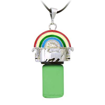 Rainbow Green Urn Necklace
